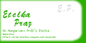 etelka praz business card